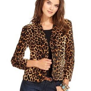 Lucky Brand Leopard Print Blazer